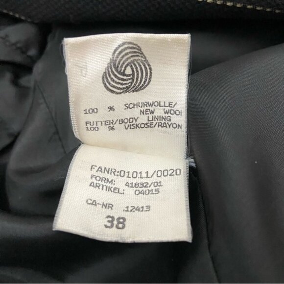 Vintage Basler blazer jacket black gold stripes 100% wool double breasted size10 - Picture 11 of 13